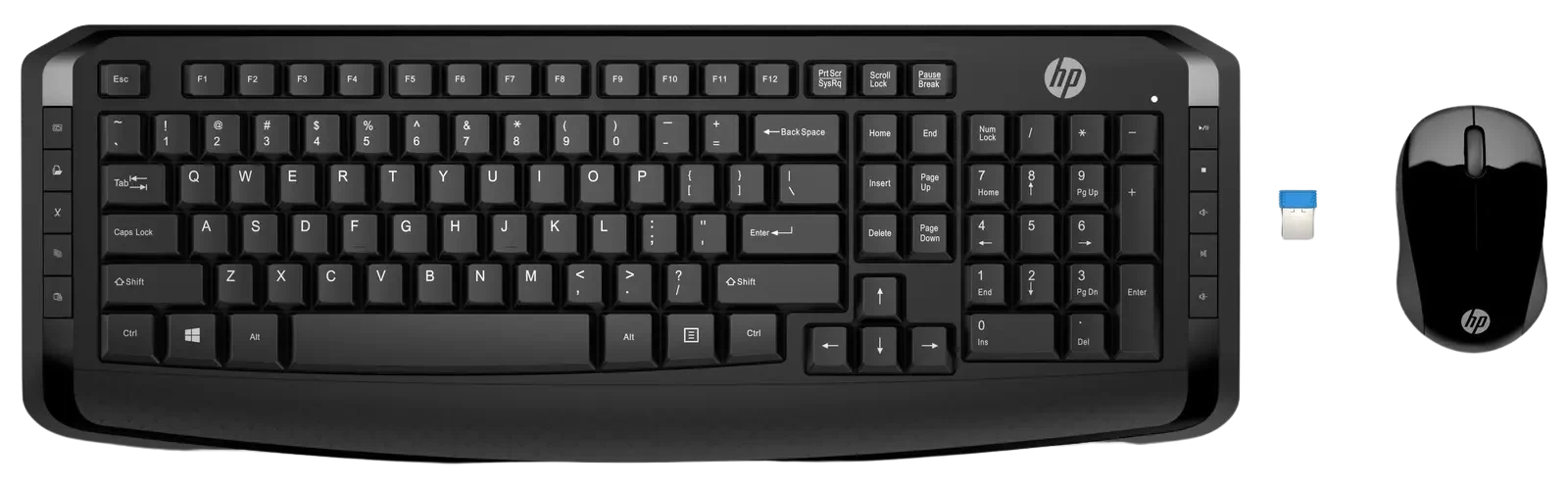 HP Wireless Keyboard & Mouse 300 Black - 3ML04AA